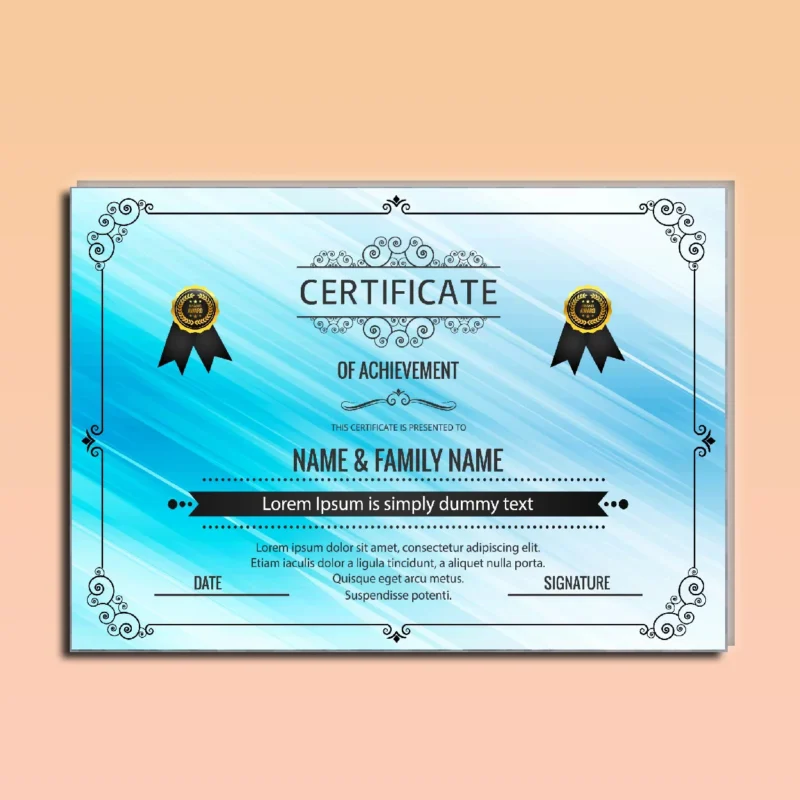 Laminated Certificate