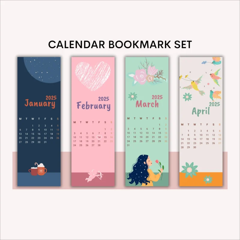 Personalized Bookmark Calendars