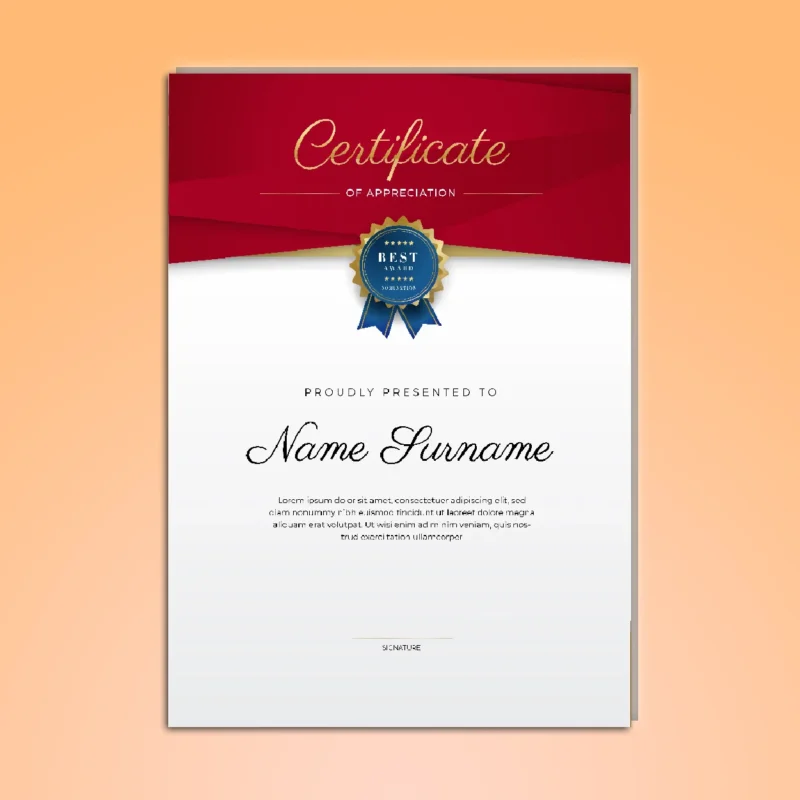 Premium Paper Certificate