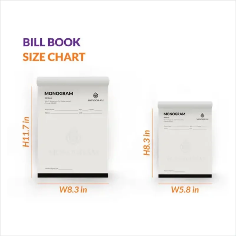 Black & White Printed Bill Book - Image 2