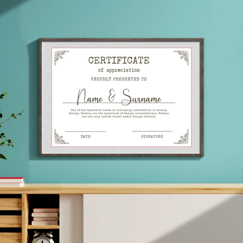 Framed Certificate